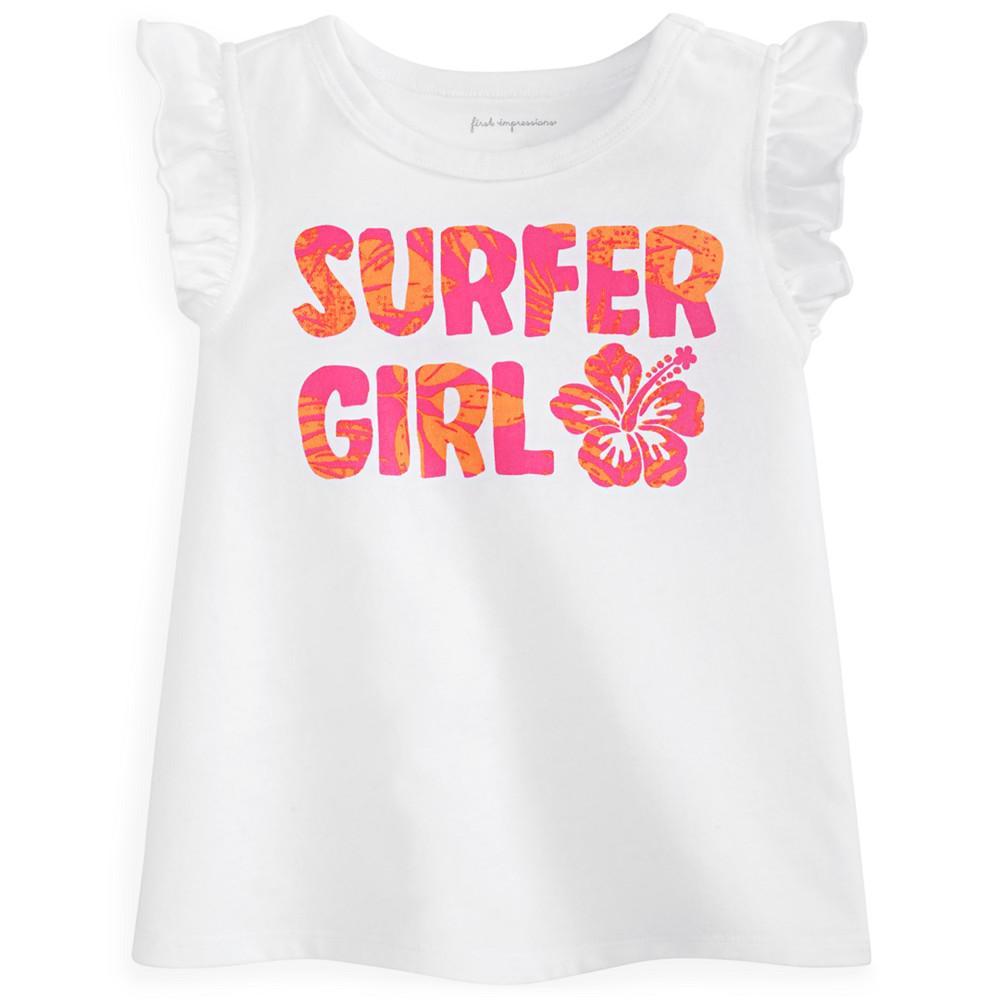 商品First Impressions|Baby Girls Surfer Girl T-Shirt, Created for Macy's,价格¥38,第1张图片
