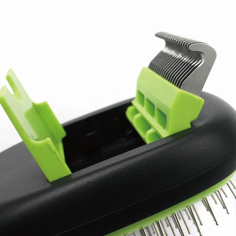 商品Pet Life|'Conversion' 5-in-1 Interchangeable Dematting and Deshedding Bristle Pin and Massage Grooming Pet Comb,价格¥270,第3张图片详细描述