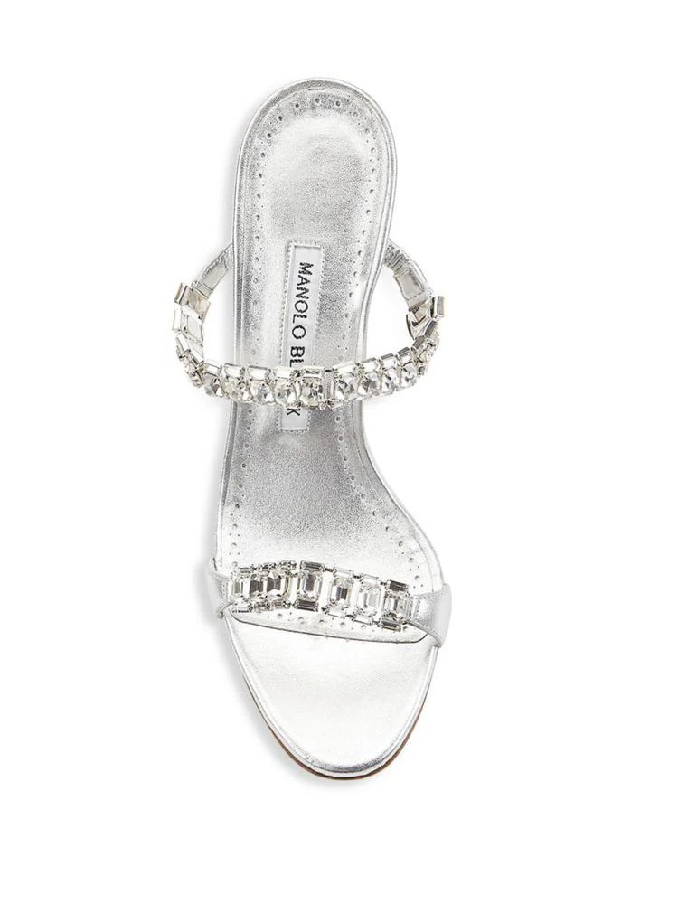 商品Manolo Blahnik|Manolo Blahnik - Dallifac Leather Open Toe Sandals,价格¥3277,第4张图片详细描述