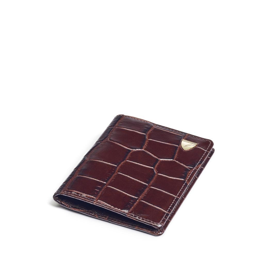 商品Aspinal of London|Double fold cc case shield amazon brown croc,价格¥668-¥757,第5张图片详细描述