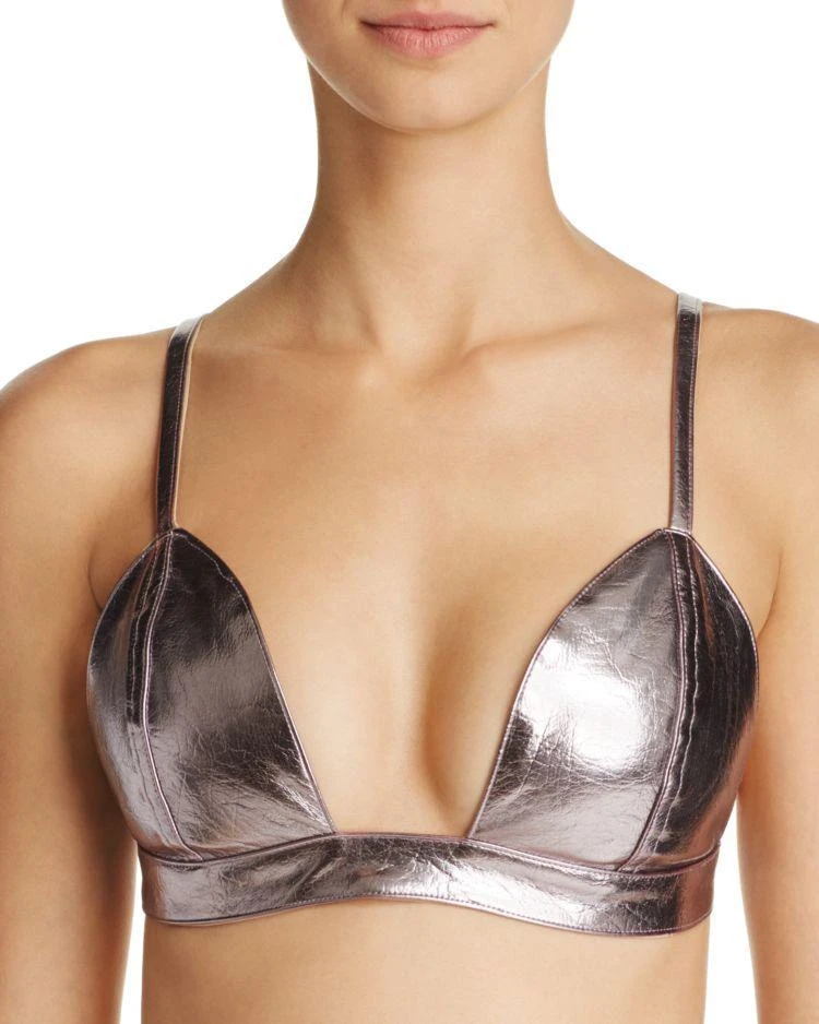 商品For Love & Lemons|Graphite Metallic Bra,价格¥595,第1张图片