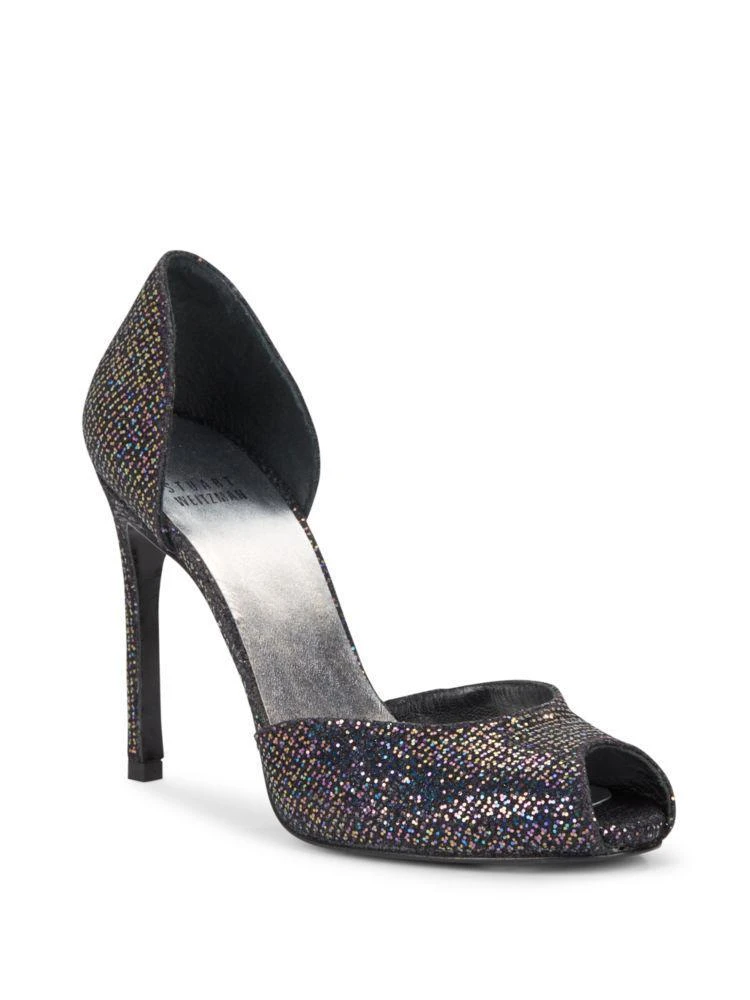 Divorcee Glitter Peep-Toe Pumps 商品