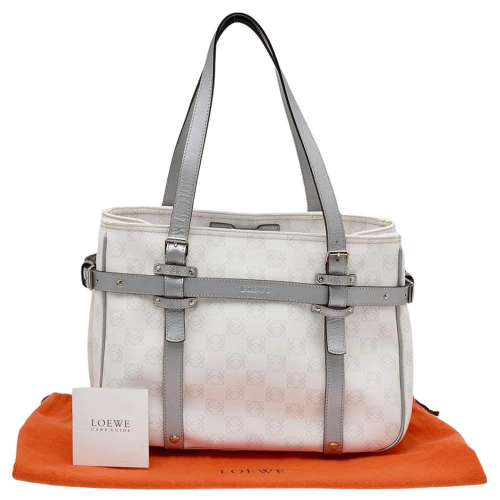 Loewe White/Grey Anagram PVC and Leather Tote 商品