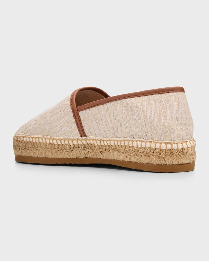 商品Moschino|Men's Canvas Jacquard Logo Espadrilles,价格¥2711,第4张图片详细描述
