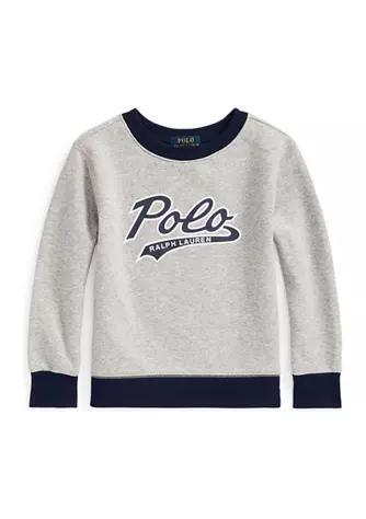 商品Ralph Lauren|Boys 4-7 Logo Fleece Sweatshirt,价格¥309,第1张图片