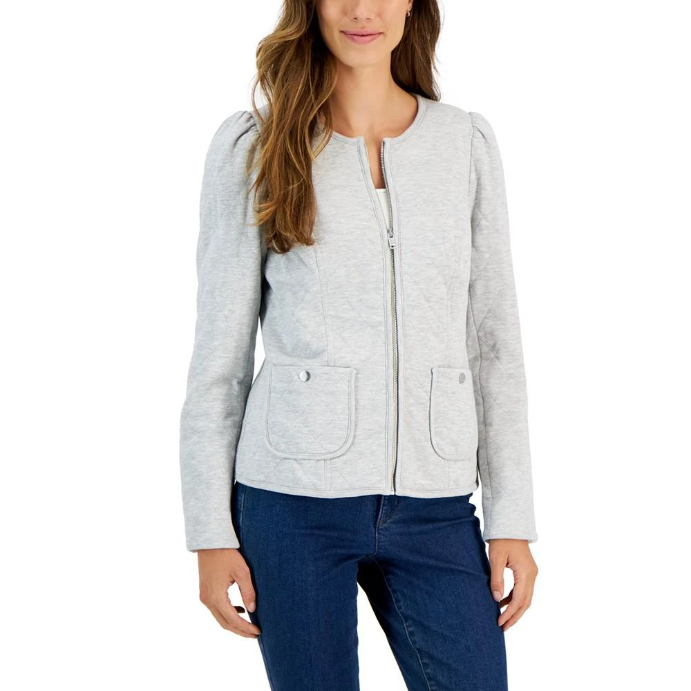 商品Charter Club|Women's Quilted Zip-Front Knit Jacket, Created for Macy's,价格¥154,第1张图片