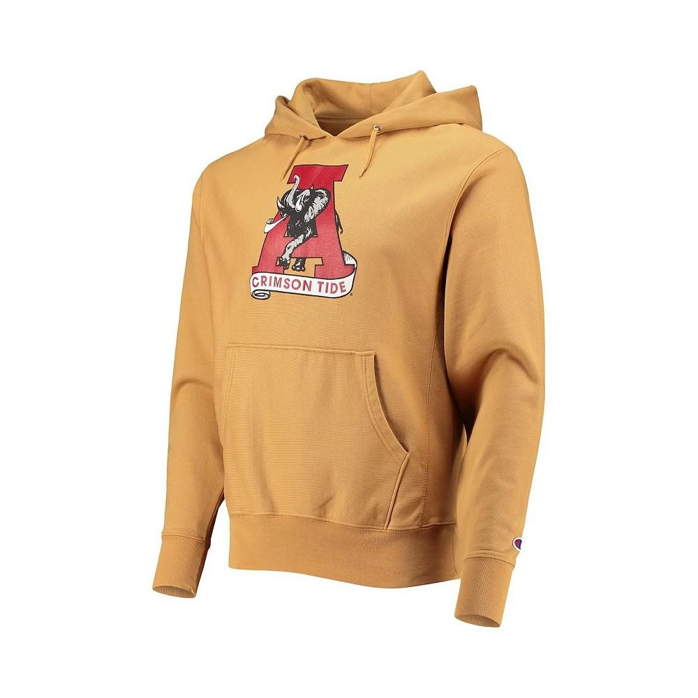 商品CHAMPION|Men's Gold Alabama Crimson Tide Vintage-Like Washed Reverse Weave Pullover Hoodie,价格¥551,第3张图片详细描述