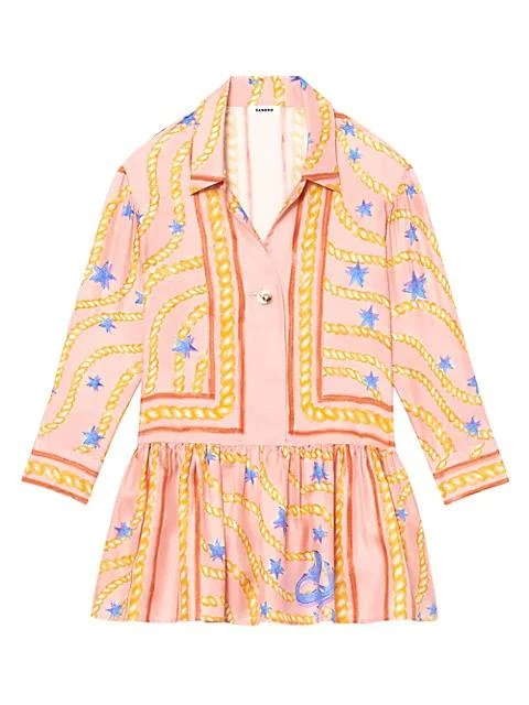 商品Sandro|Alexiane Printed Silk Mini Dress,价格¥1946,第1张图片