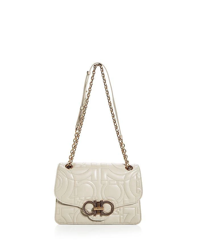 商品Salvatore Ferragamo|Large Gancio Quilting Shoulder Bag,价格¥13141,第1张图片