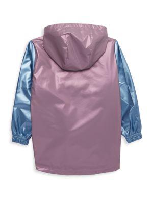 Little Girl's & Girl’s Colorblock Rain Jacket商品第2张图片规格展示