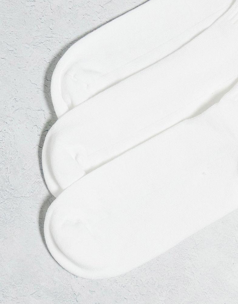 adidas Originals adicolor Trefoil 3 pack ankle socks in white商品第2张图片规格展示