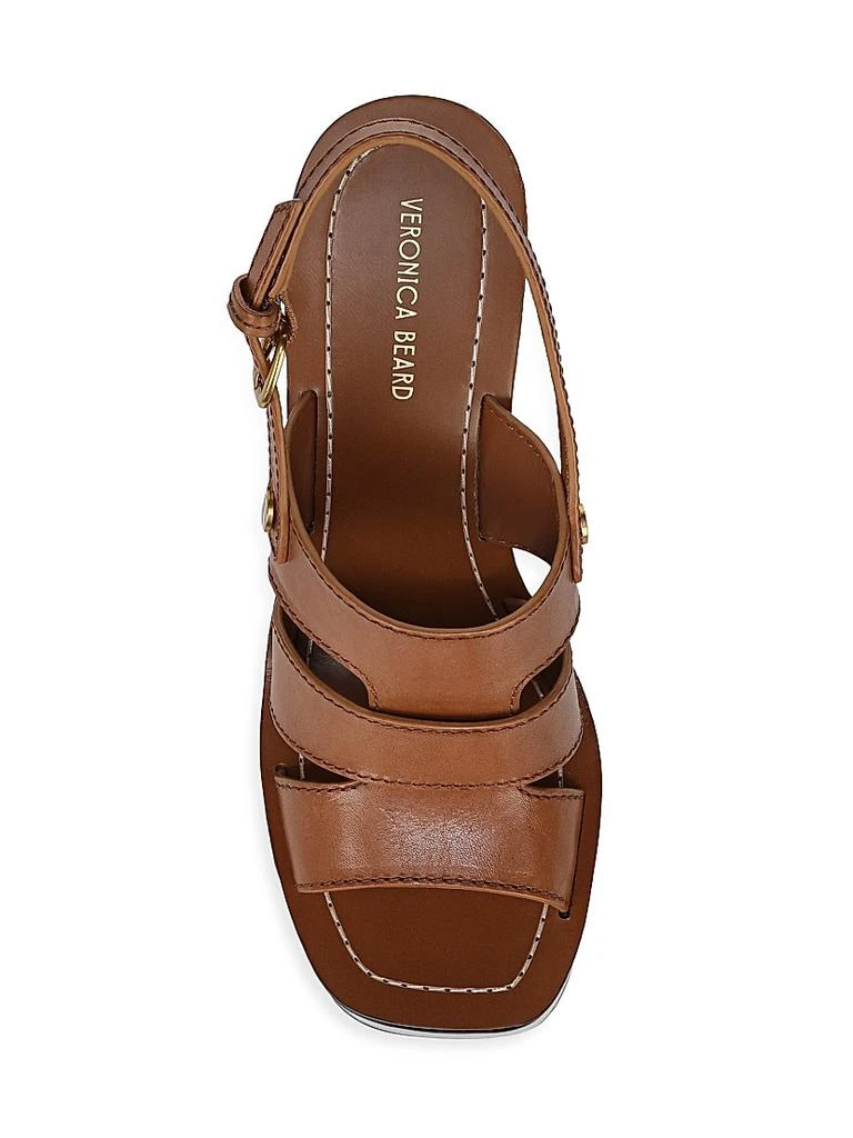 商品VERONICA BEARD|Peony 120MM Leather Platform Sandals,价格¥2059,第4张图片详细描述