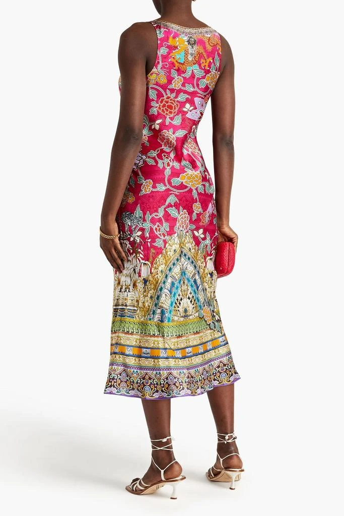 商品Camilla|Embellished printed silk midi slip dress,价格¥1318,第3张图片详细描述