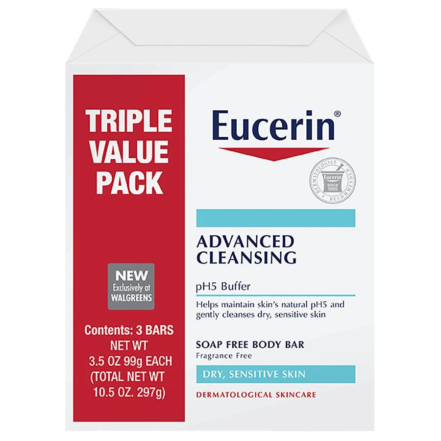 商品Eucerin|高级无皂基身体皂 - 3只,价格¥88,第1张图片