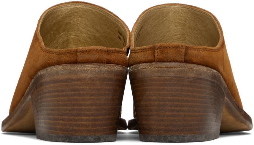 商品Acne Studios|Tan Suede Mules,价格¥3136,第4张图片详细描述