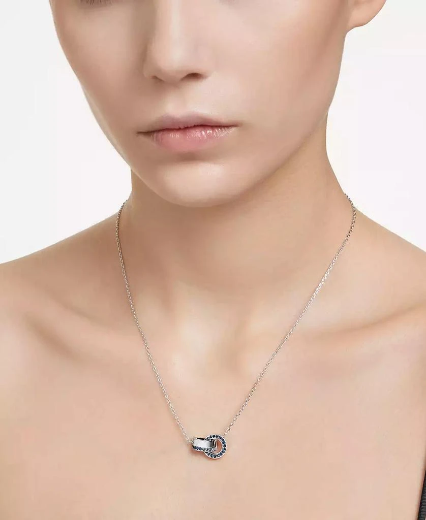 商品Swarovski|Rhodium-Plated Color Pavé Interlocking Loop 29-1/2" Adjustable Pendant Necklace,价格¥1022,第5张图片详细描述