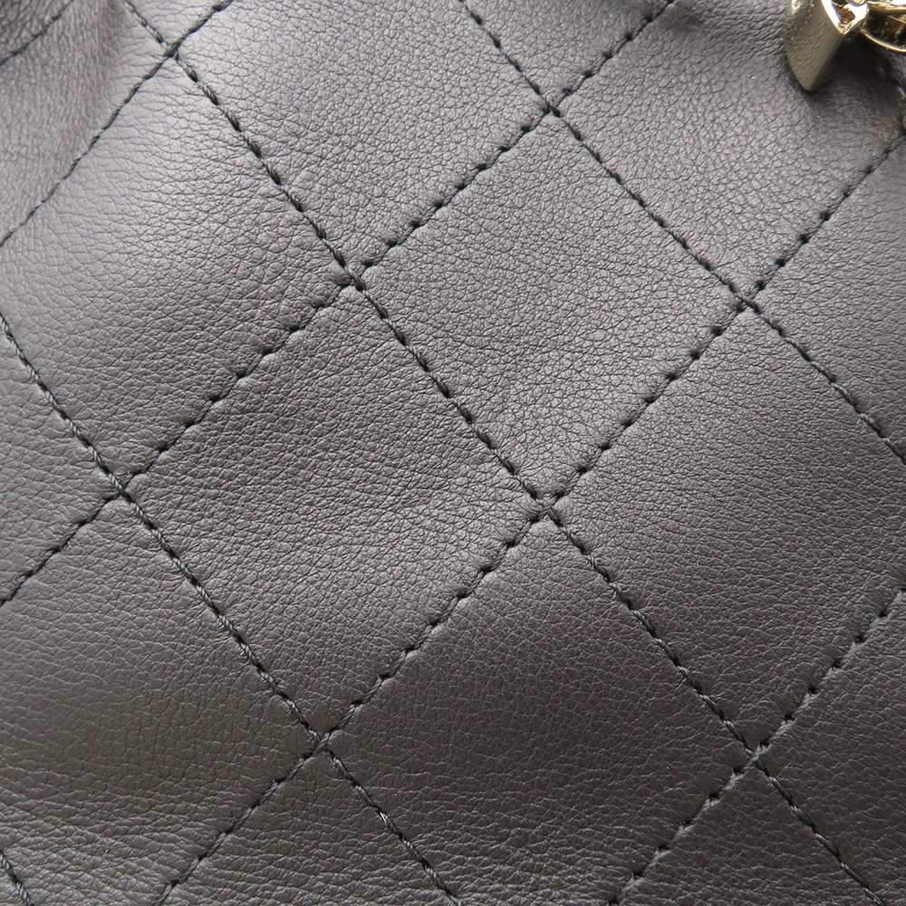 Chanel Black Leather Egyptian Amulet CC Mini Bucket Bag商品第9张图片规格展示