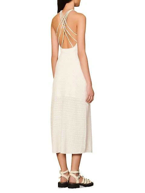 商品Sandro|Yvana Pointelle-Knit Midi Dress,价格¥1853,第3张图片详细描述