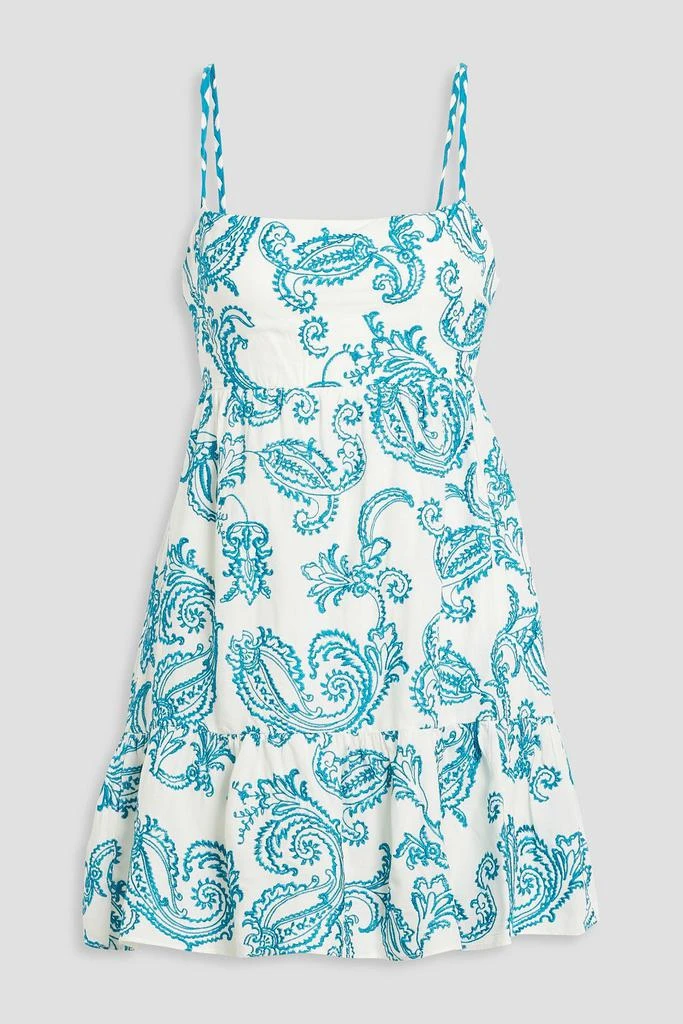 商品Alice + Olivia|Khira embroidered voile mini dress,价格¥1734,第1张图片
