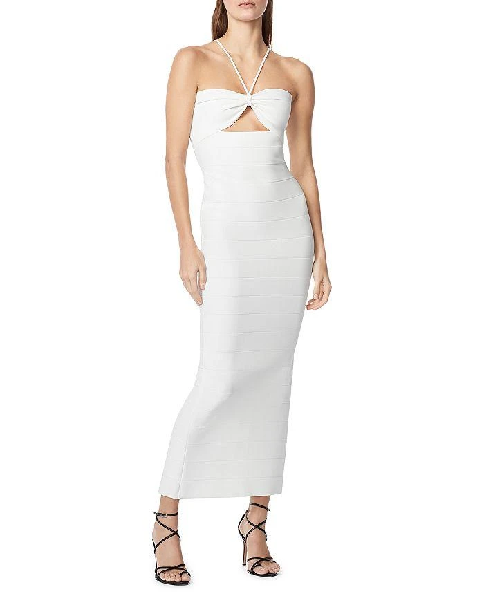 商品Herve Leger|Icon Gathered Strappy Gown,价格¥3312,第1张图片详细描述