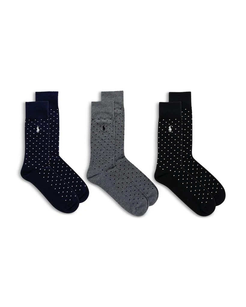 商品Ralph Lauren|Dot Crew Socks, Pack of 3,价格¥198,第1张图片
