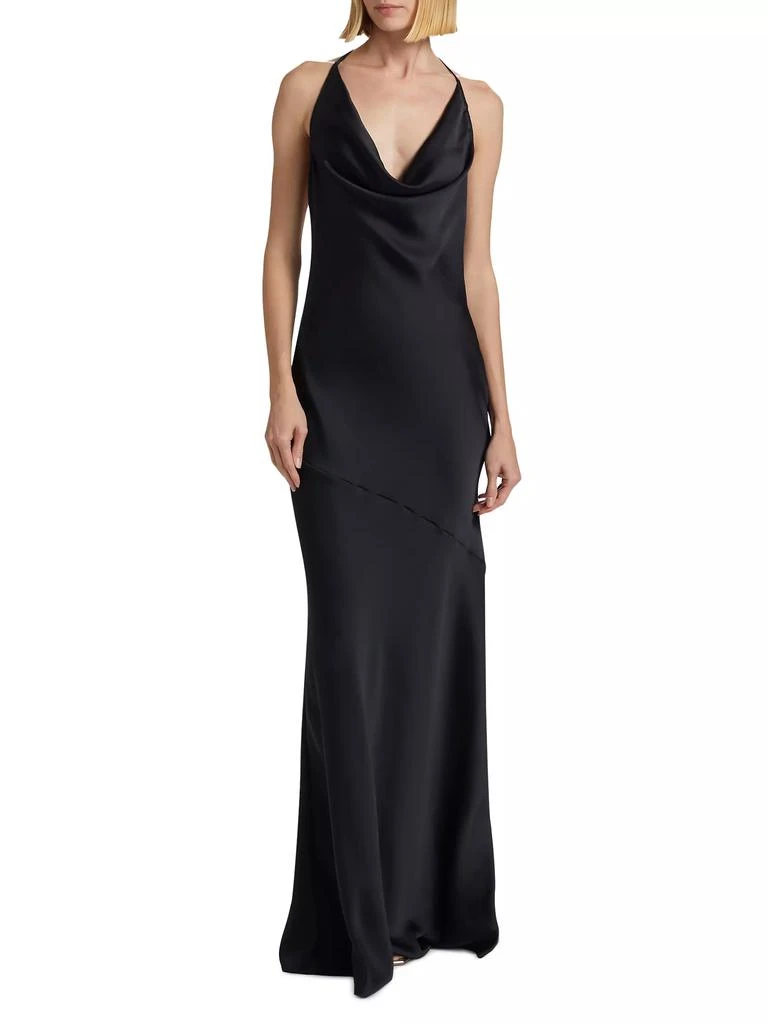 商品Ramy Brook|Haleigh Charmeuse Cowlneck Gown,价格¥4461,第3张图片详细描述