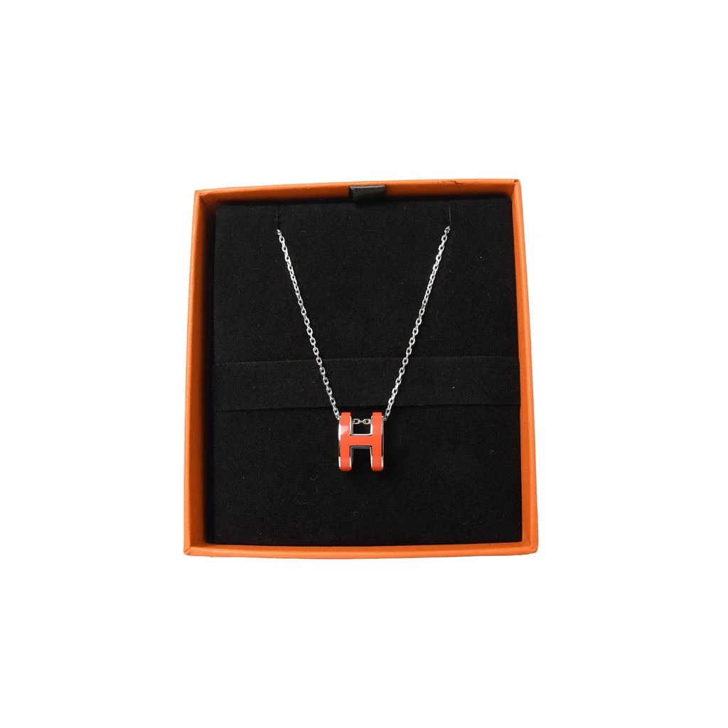 商品Hermes|Hermes Pop H Necklace Palladium Hardware Red,价格¥4591,第1张图片