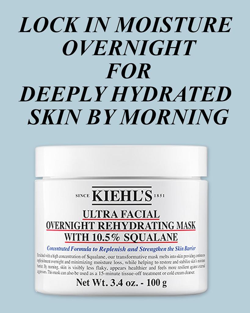 商品Kiehl's|3.4 oz. Ultra Facial Overnight Hydrating Face Mask with 10.5% Squalane,价格¥295,第5张图片详细描述