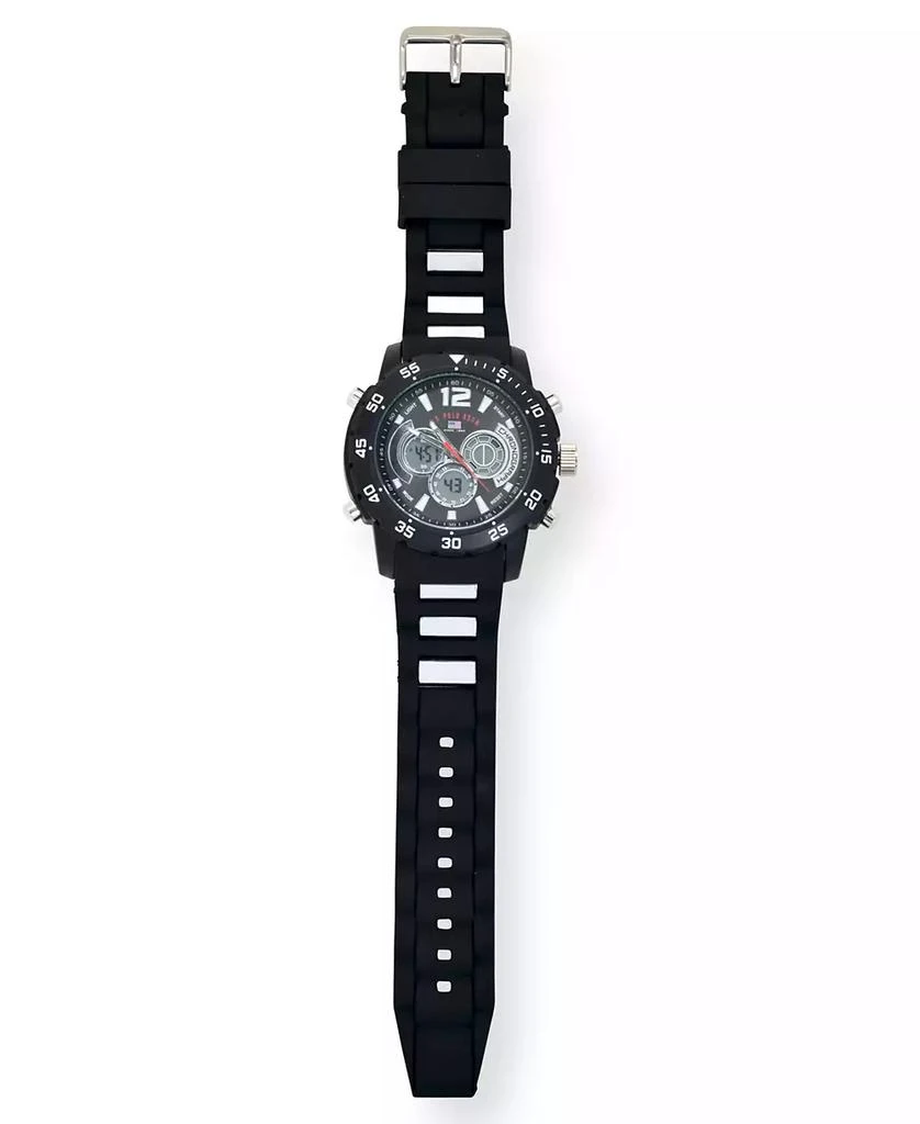 商品U.S. POLO ASSN.|U.S. Polo Association Men's Black and Silver Strap Watch,价格¥448,第3张图片详细描述