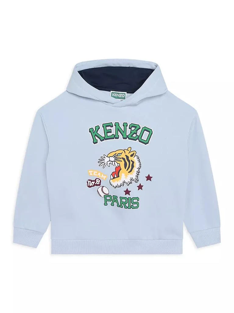 商品Kenzo|Little Boy's & Boy's Logo Hooded Sweatshirt,价格¥555,第1张图片