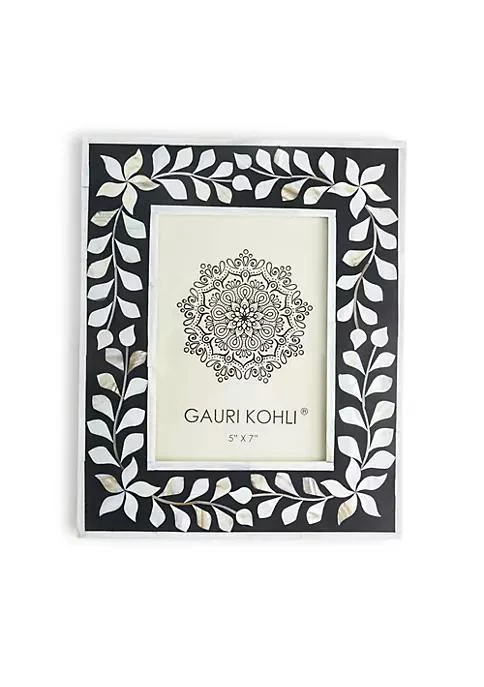 商品GAURI KOHLI|Kohli Gauri Kohli Jodhpur Mother Of Pearl Picture Frame   Black 5X7,价格¥673,第5张图片详细描述