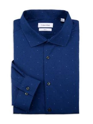 商品Calvin Klein|Slim Fit Micro Dot Dress Shirt,价格¥225,第1张图片