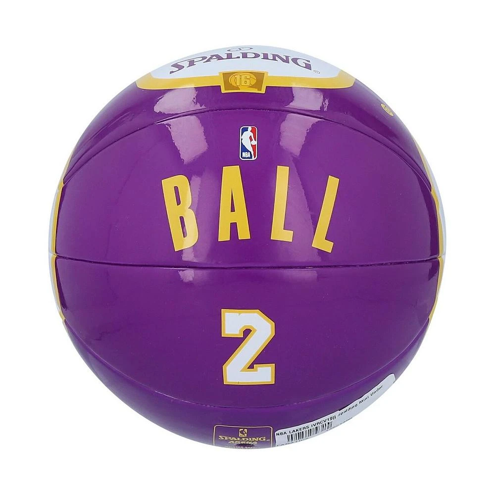 商品Spalding|Lonzo Ball Los Angeles Lakers Mini Under Glass Basketball,价格¥240,第2张图片详细描述