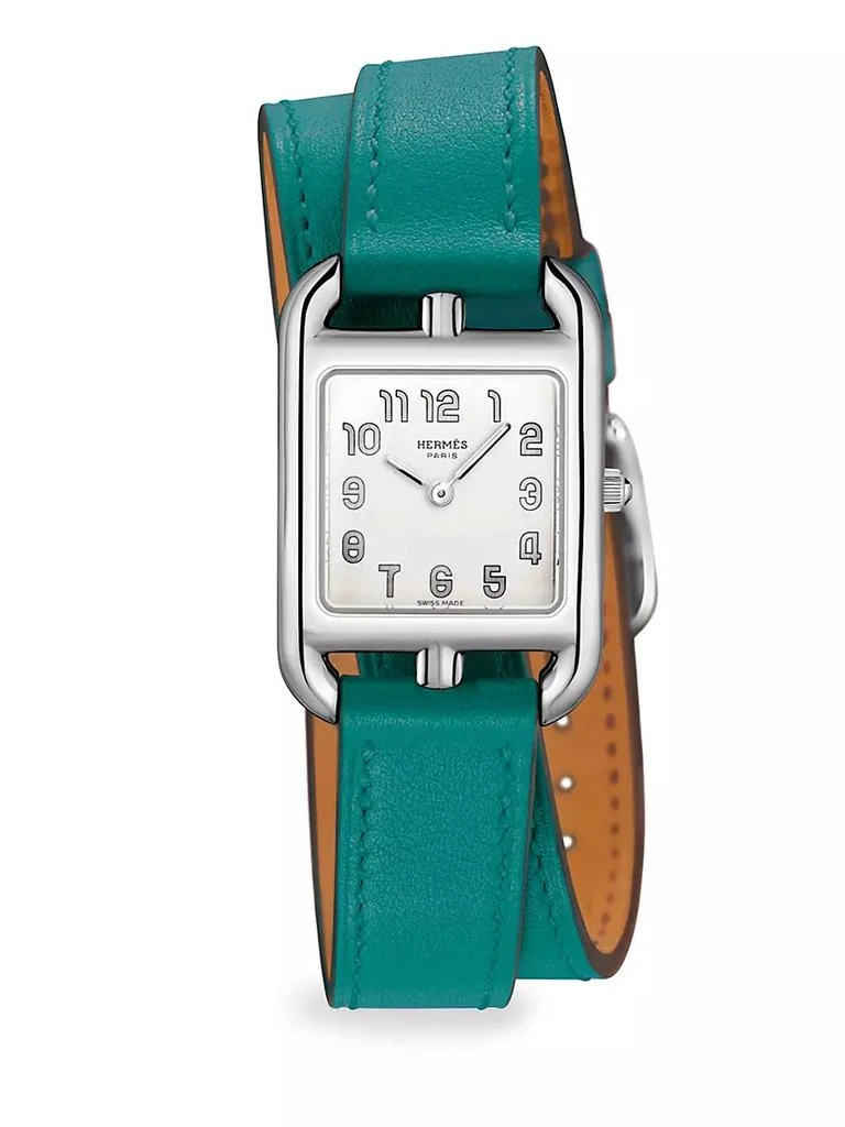 商品Hermes|Cape Cod Stainless Steel &amp; Leather Strap Watch/23MM,价格¥23524,第1张图片