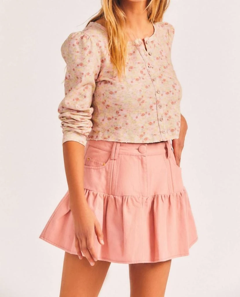 商品LOVESHACKFANCY|Dock Mini Skirt In Tuscany Pink,价格¥656,第1张图片