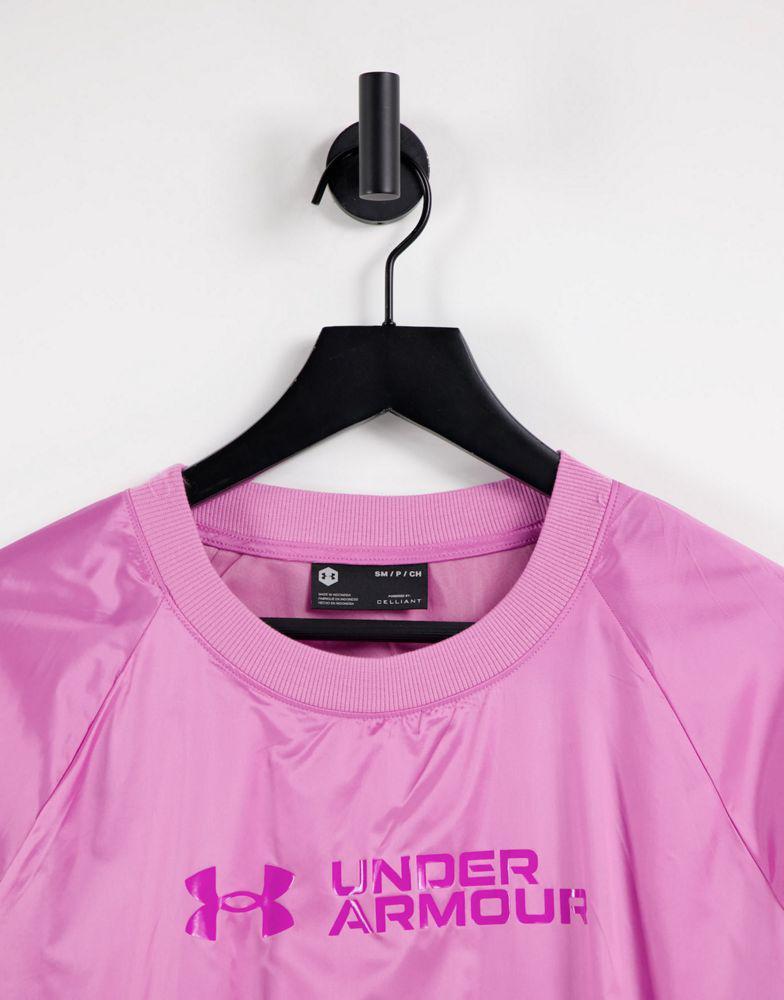 商品Under Armour|Under Armour Training Recover shine woven sweatshirt in pink,价格¥249,第5张图片详细描述