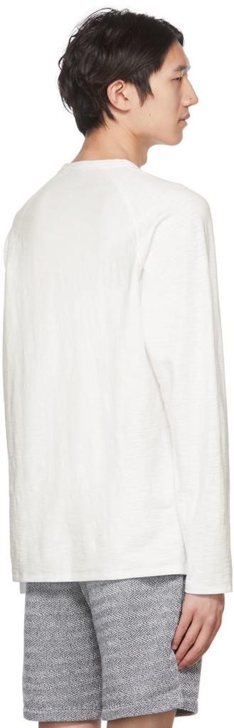 White Pocket Long Sleeve T-Shirt商品第3张图片规格展示