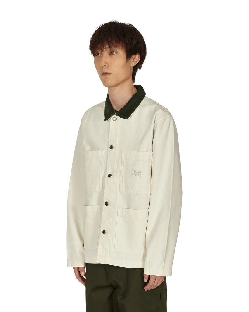 商品STUSSY|Cord Collar Canvas Chore Jacket White,价格¥839,第2张图片详细描述