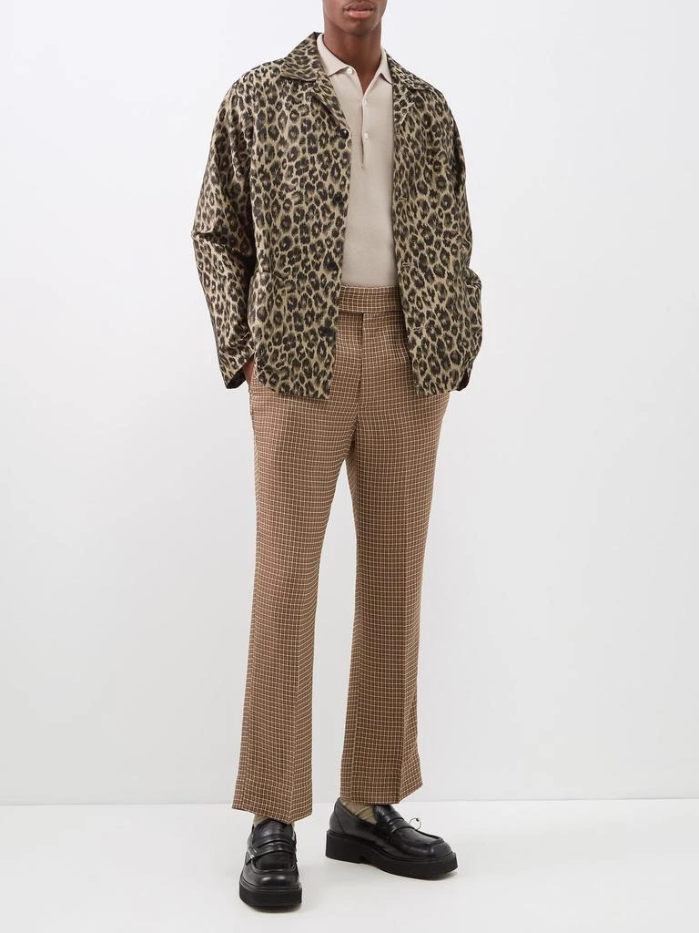 商品Needles|Pleated tile-jacquard trousers,价格¥2398,第2张图片详细描述