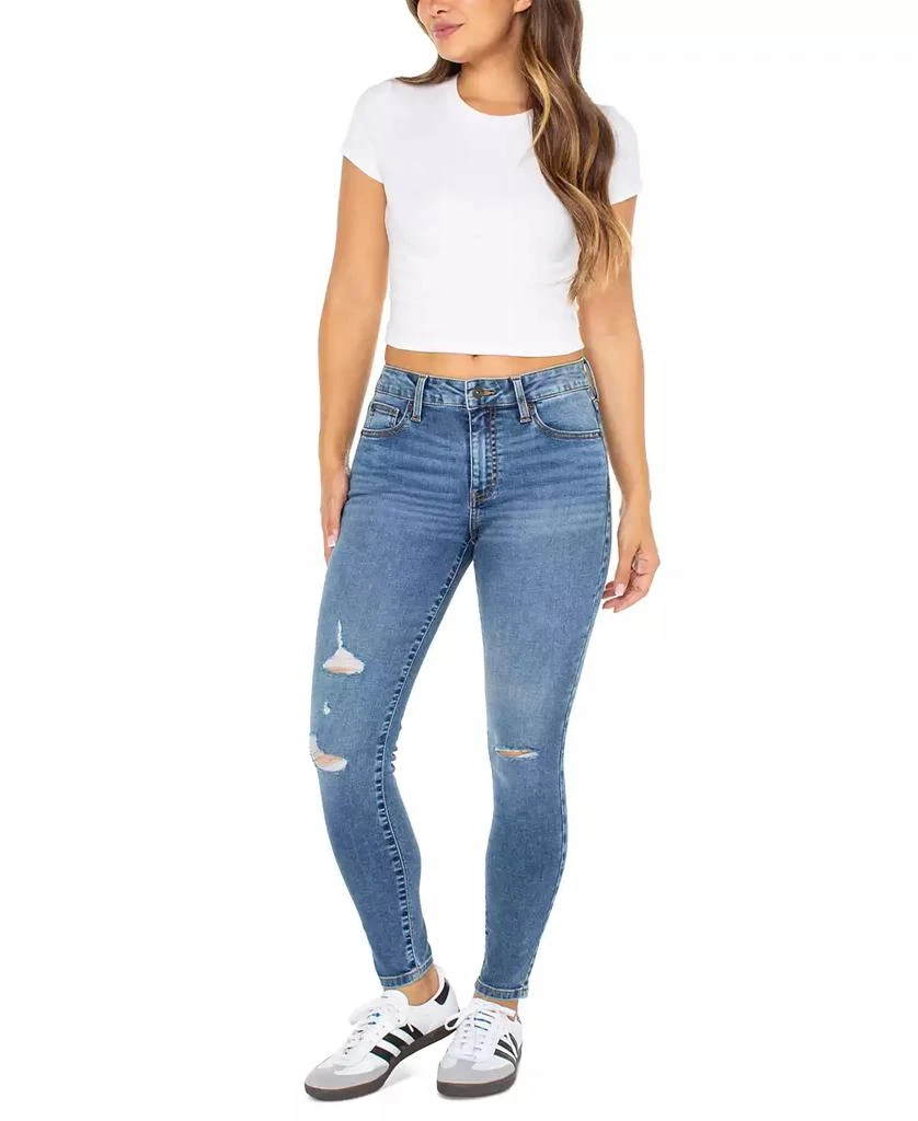 商品Celebrity Pink|Juniors' Curvy Mid-Rise Skinny Ankle Jeans,价格¥238,第1张图片
