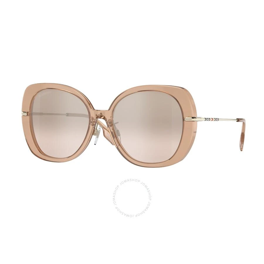 商品Burberry|Eugenie Brown Mirror Gradient Butterfly Ladies Sunglasses BE4374F 37797I 55,价格¥512,第1张图片