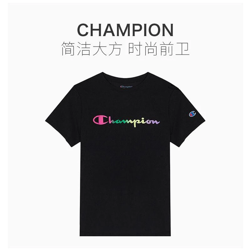 商品CHAMPION|香港直邮Champion冠军女士黑色色圆领T恤时尚潮流W5682G550770001,价格¥355,第8张图片详细描述