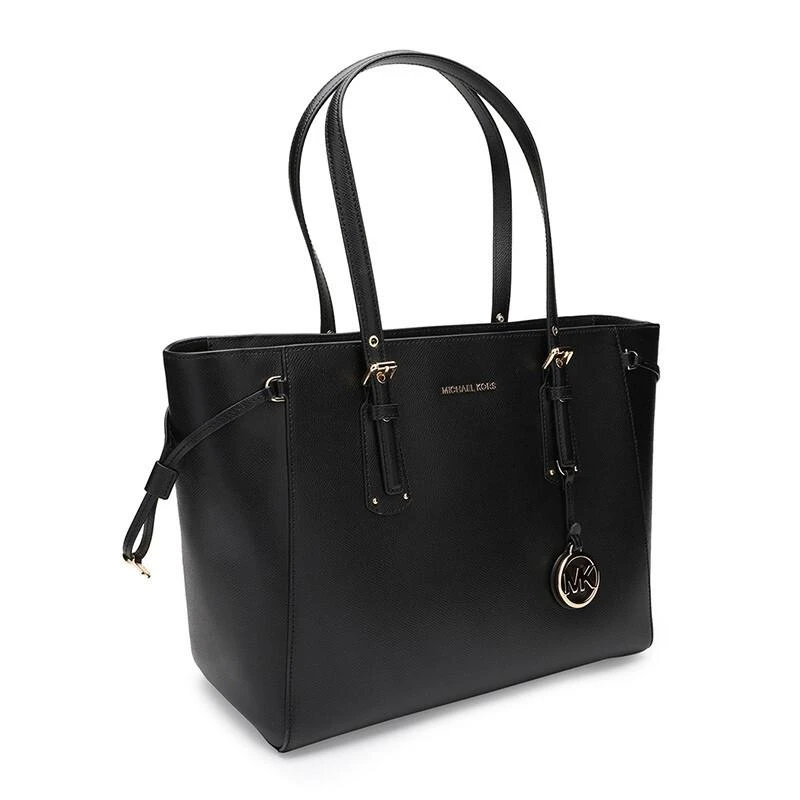 商品[国内直发] Michael Kors|迈克.科尔斯（MICHAEL KORS）女包 大购物袋牛皮手提纯色LOGO挂件托特包 黑色/30H7GV6T8L-BLACK,价格¥1508,第5张图片详细描述