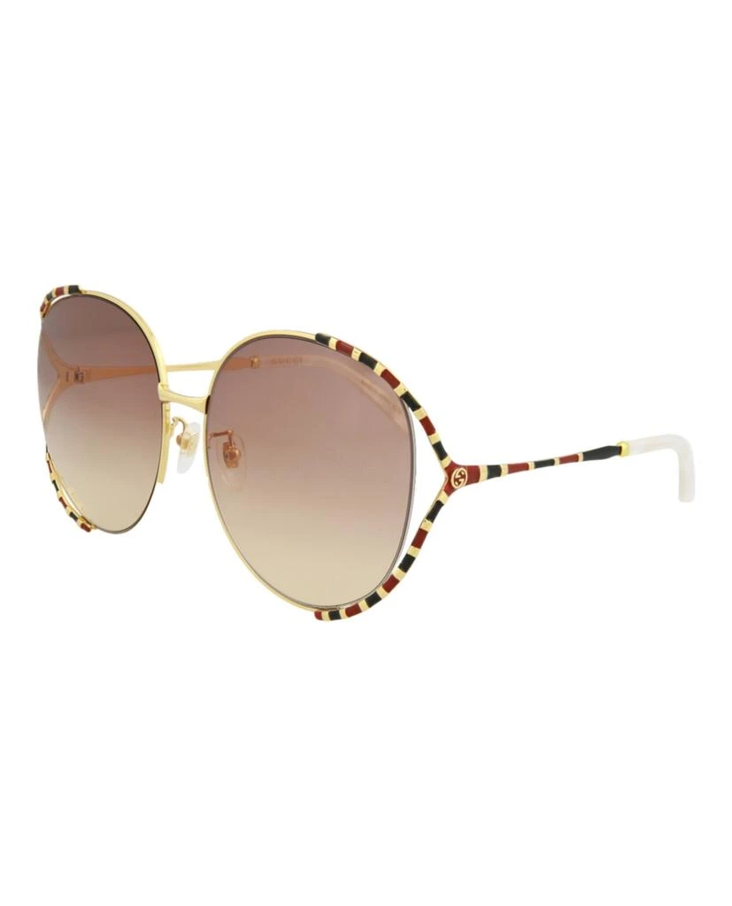 商品Gucci|Round-Frame Metal Optical Frames,价格¥1037,第2张图片详细描述