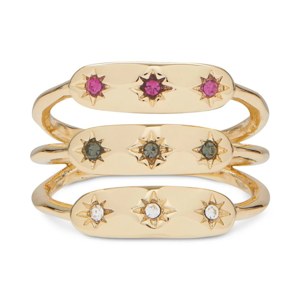 商品Lucky Brand|Women's Gold-Tone Crystal Faux Stacked Ring,价格¥131,第1张图片
