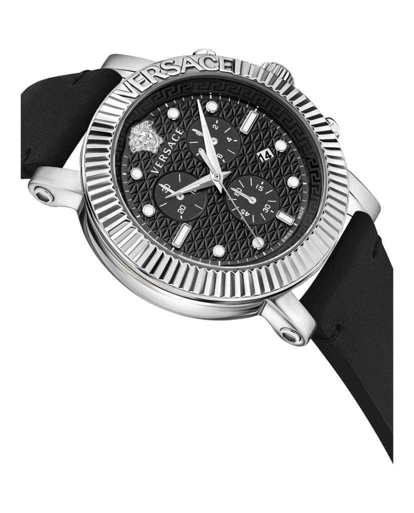 商品Versace|V-Chrono Classic Leather Watch,价格¥3028,第3张图片详细描述