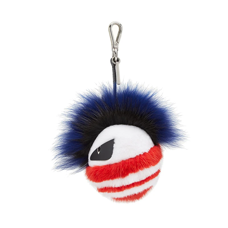 商品[国内直发] Fendi|Fendi 芬迪 白色黑色深蓝色狐狸和水貂皮 7AR604-SIY-F05JU,价格¥5771,第1张图片