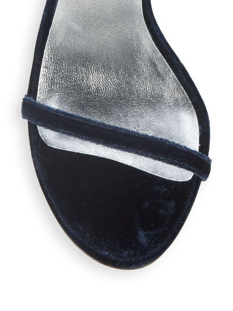 商品Stuart Weitzman|丝绒系带高跟凉鞋,价格¥1254,第3张图片详细描述
