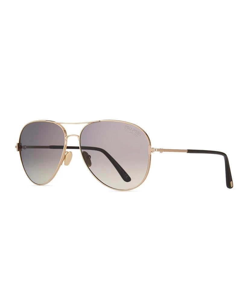 商品Tom Ford|Clark Metal Aviator Sunglasses, Gray,价格¥3717,第1张图片