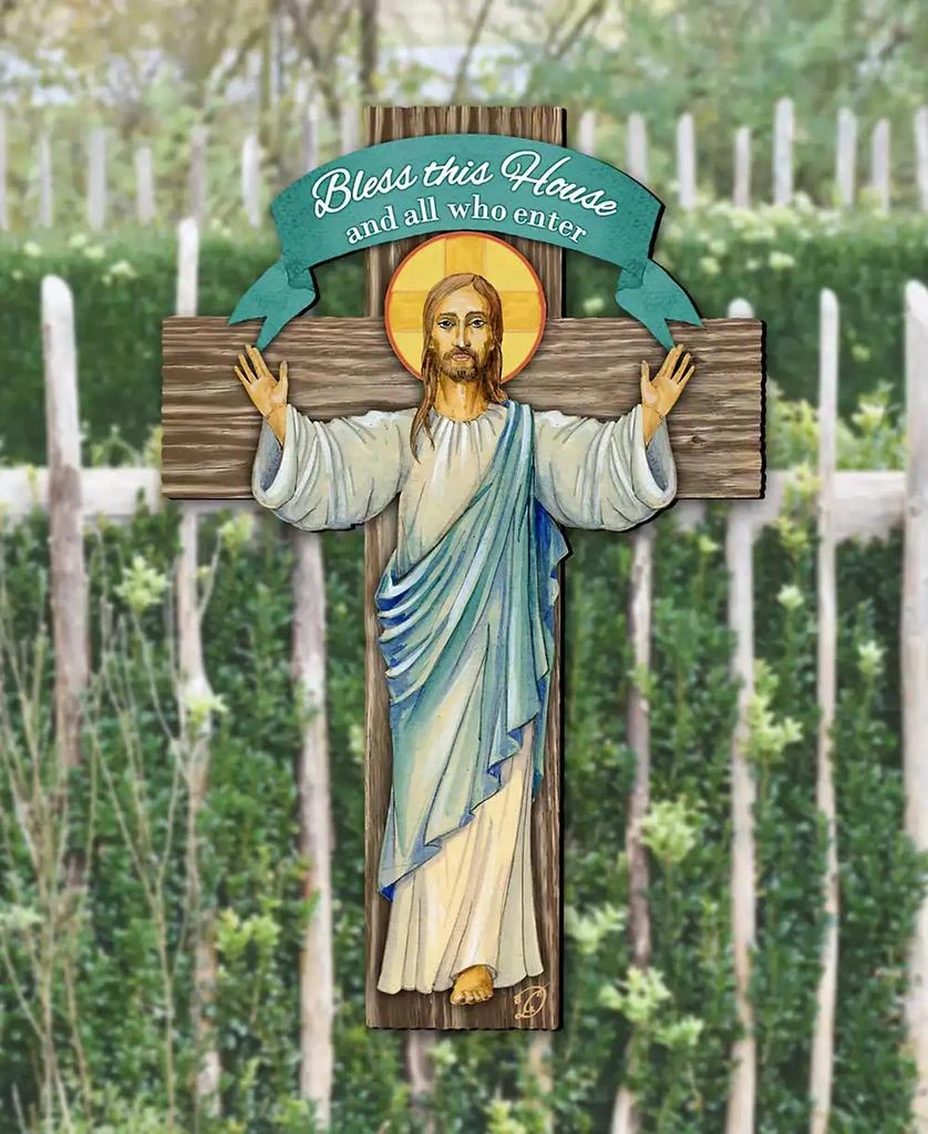商品Designocracy|Holiday Wooden Door Decor Wall Decor Jesus Cross Door Decor G. DeBrekht,价格¥1099,第5张图片详细描述